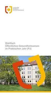 Titelblatt des Flyers mit einem Gebäude des Gesundheitsamtes, Sautierstraße 30