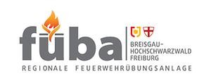 Logo der Anlage mit Schriftzug Füba und einer Flamme